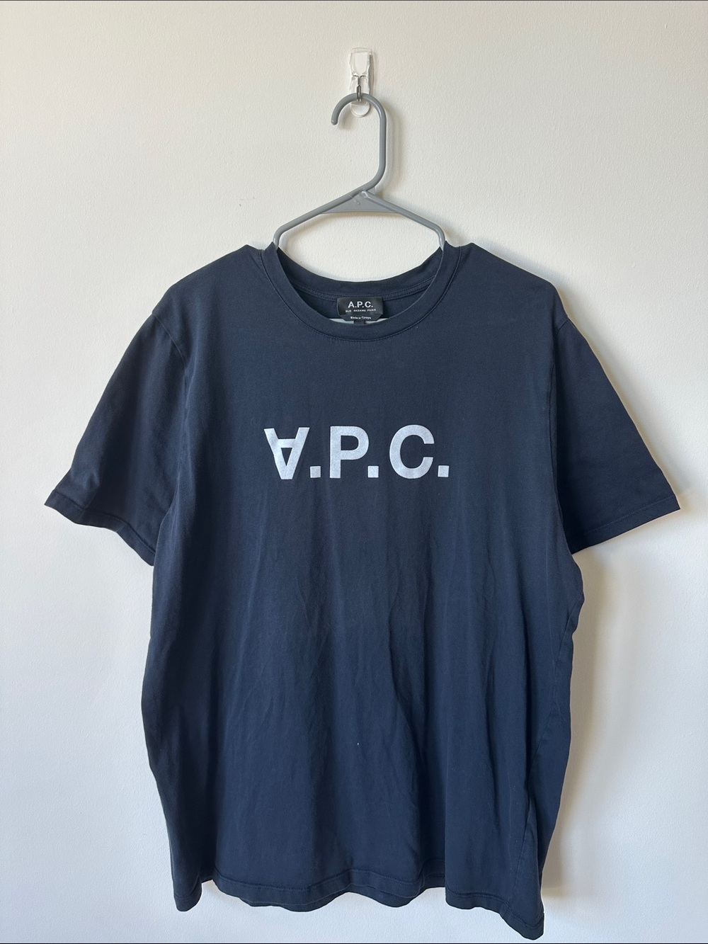 A.P.C. Navy Short-Sleeve Logo Tee